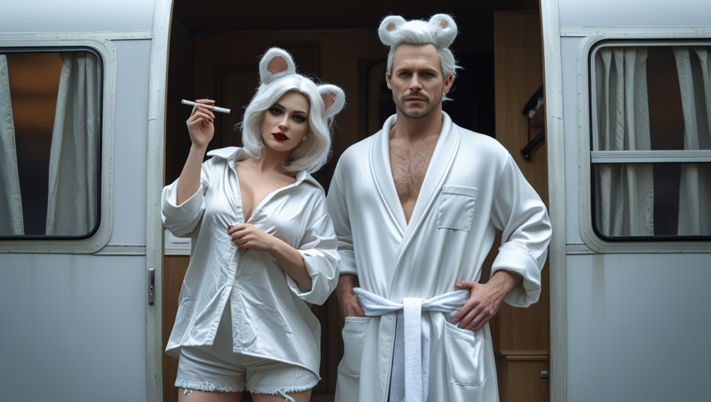 White Trashy Outfit Party Ideas for Men